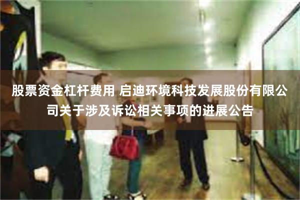 股票资金杠杆费用 启迪环境科技发展股份有限公司关于涉及诉讼相关事项的进展公告