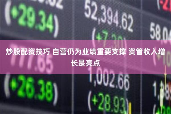 炒股配资技巧 自营仍为业绩重要支撑 资管收入增长是亮点